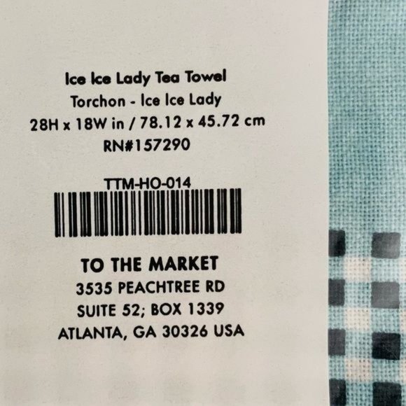 To the Market Ice Ice Floral Tea Towel New Cotton Kitchen Bath - Picture 7 of 7